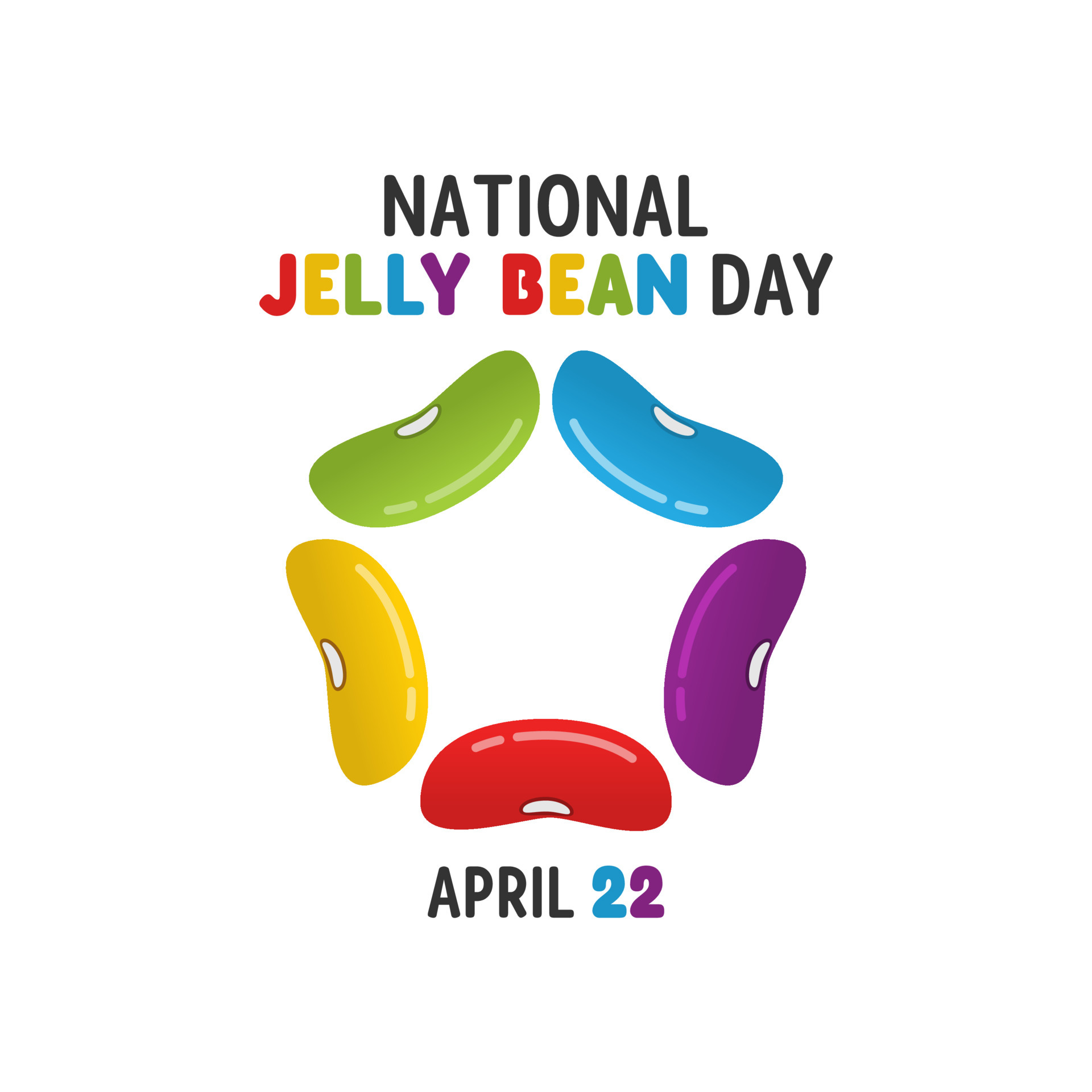 vector graphic of national jelly bean day good for national jelly bean