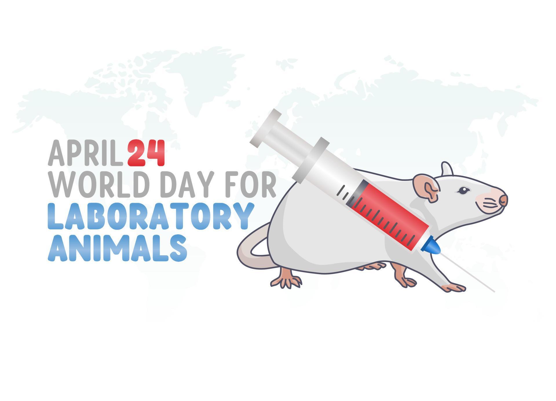 vector graphic of world day for laboratory animals good for world day - A Large Population Of Laboratory Animals