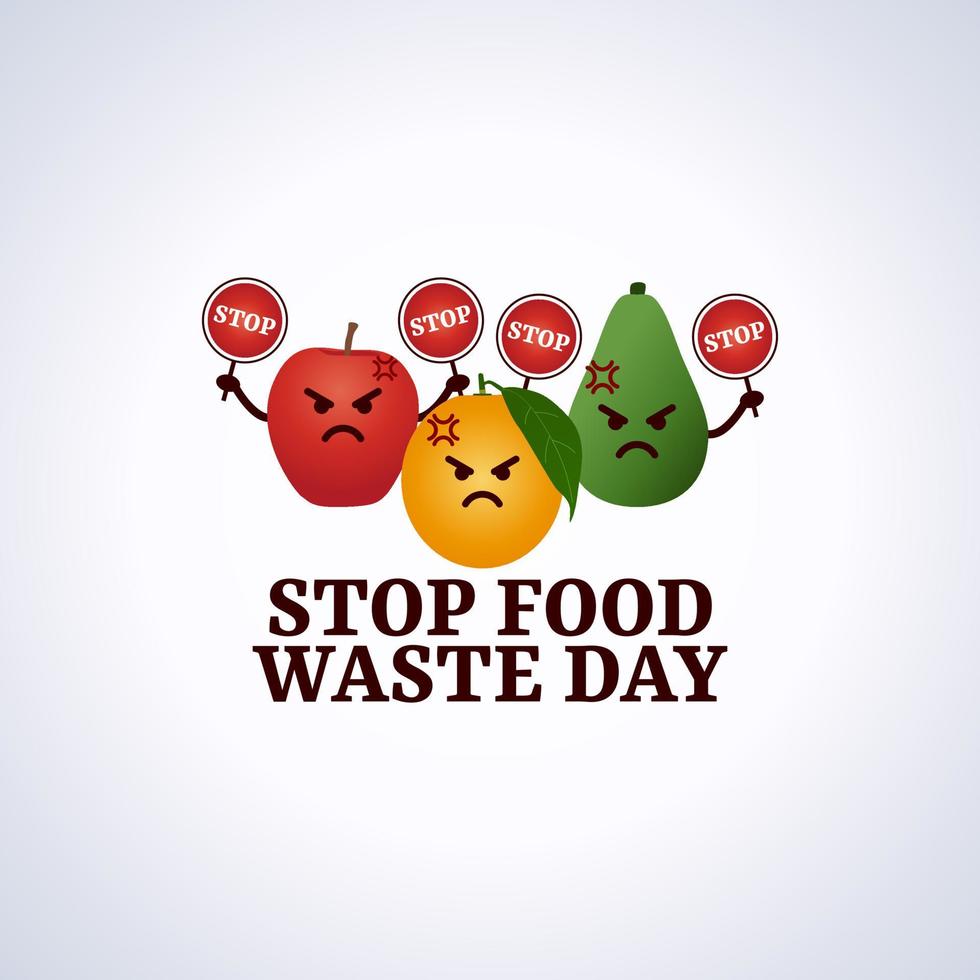 Rationalisatie Soedan schuifelen vector graphic of stop food waste day good for stop food waste day  celebration. flat design. flyer design.flat illustration. 6891528 Vector  Art at Vecteezy