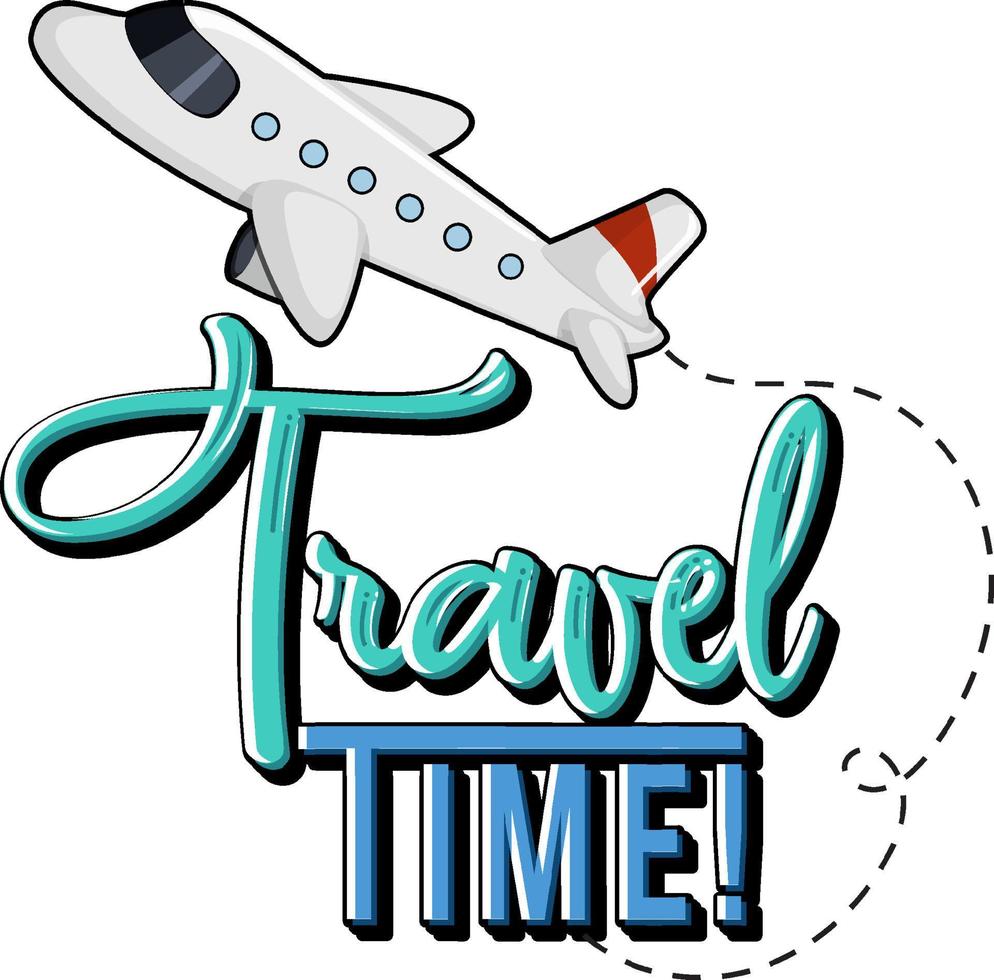 Travel Time typography design vector