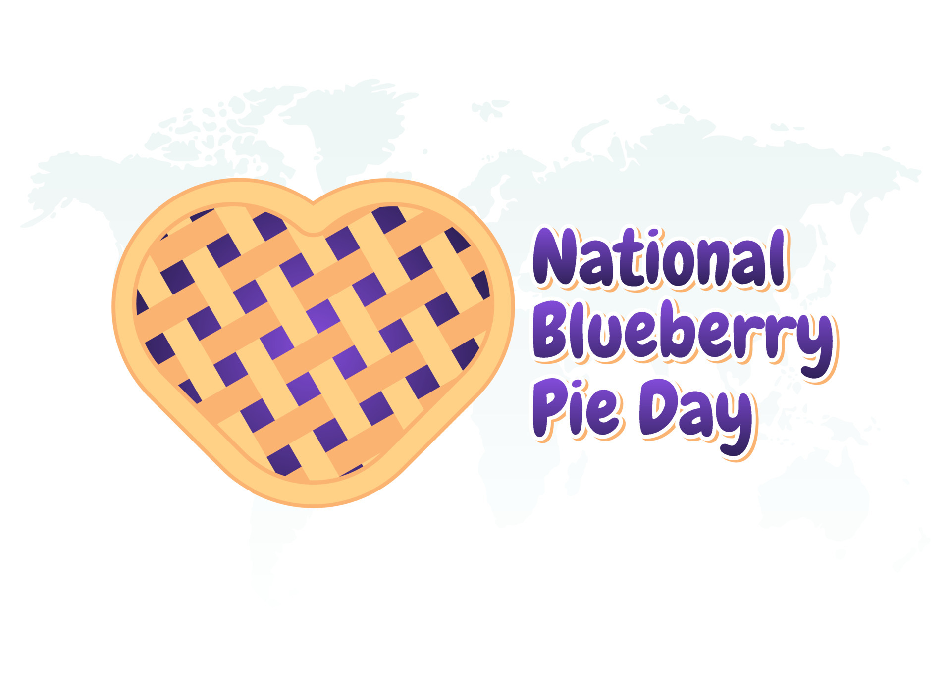 vector graphic of national blueberry pie day good for national