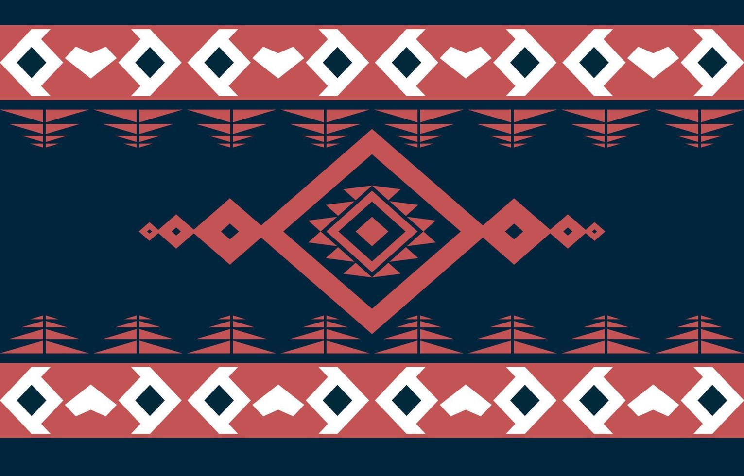 red and white Abstract american ethnic geometric pattern design for background or wallpaper. fabric pattern vector illustration