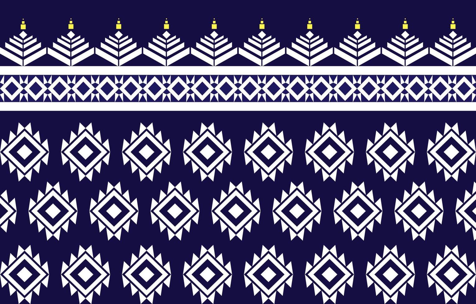Blue and white Abstract american ethnic geometric pattern design for background or wallpaper. fabric pattern vector illustration