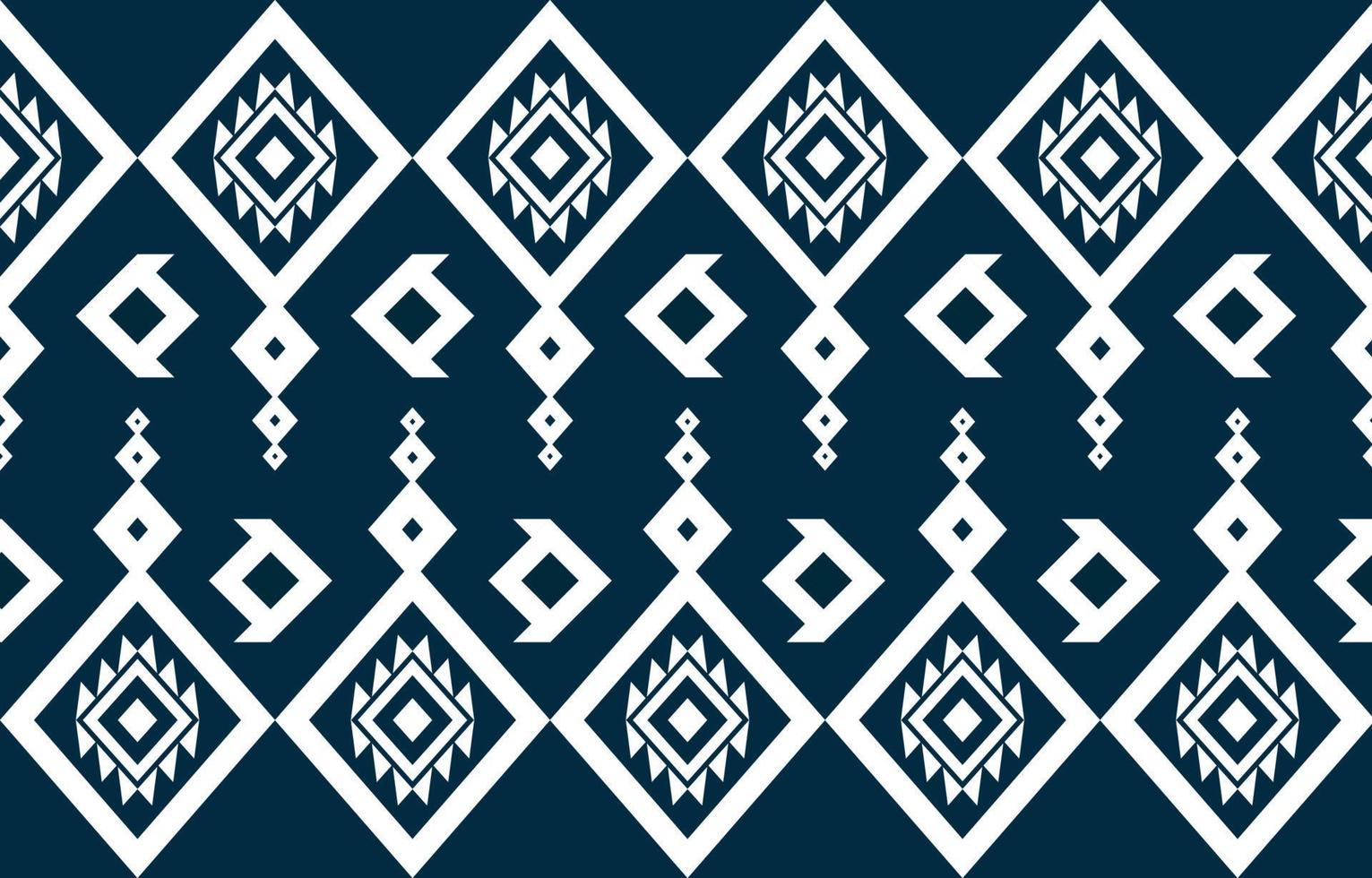 Blue and white Abstract american ethnic geometric pattern design for background or wallpaper. fabric pattern vector illustration