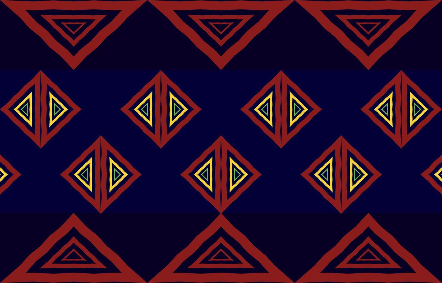 red and dark blue Abstract african ethnic geometric pattern design for background or wallpaper. fabric pattern vector illustration