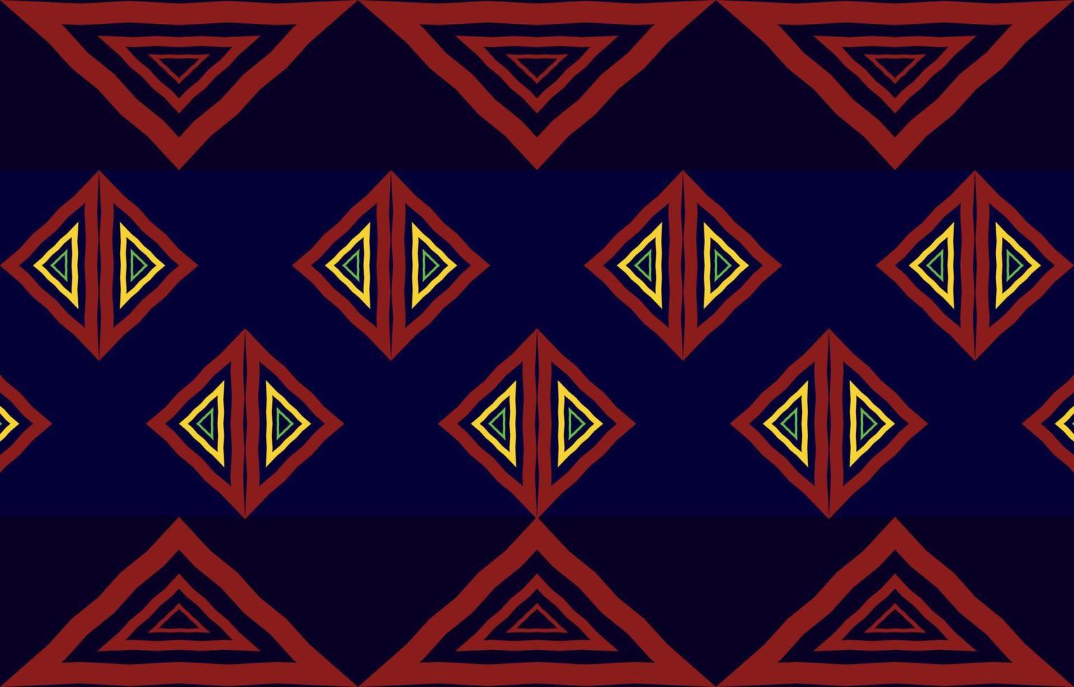 red and dark blue Abstract african ethnic geometric pattern design for background or wallpaper. fabric pattern vector illustration