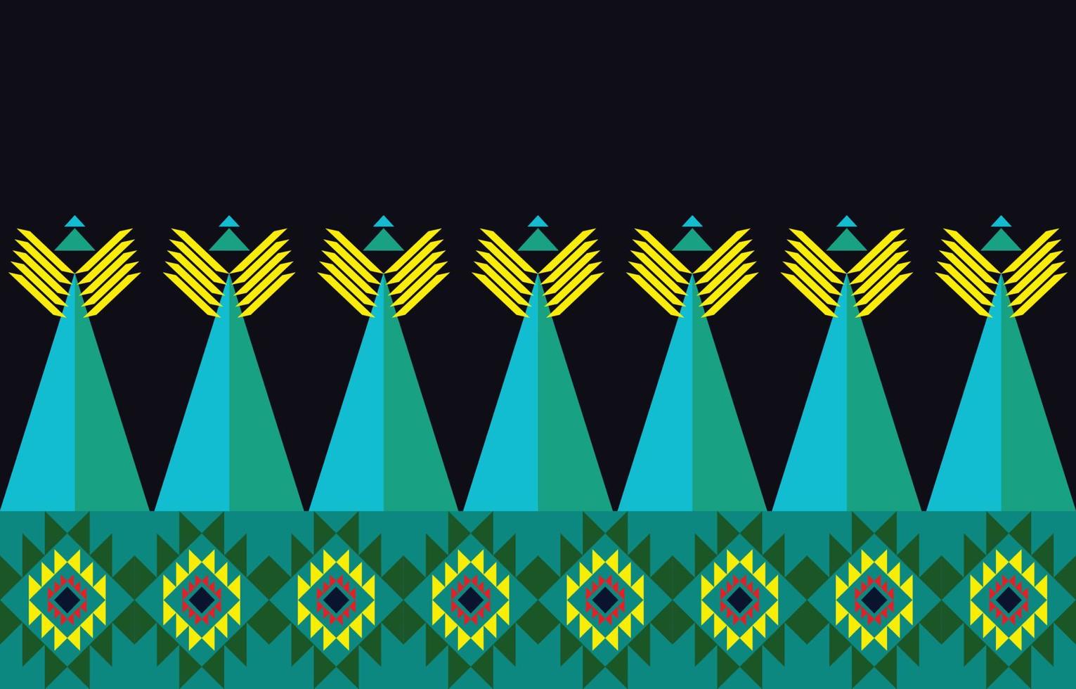 colorful Abstract african ethnic geometric pattern design for background or wallpaper. fabric pattern vector illustration