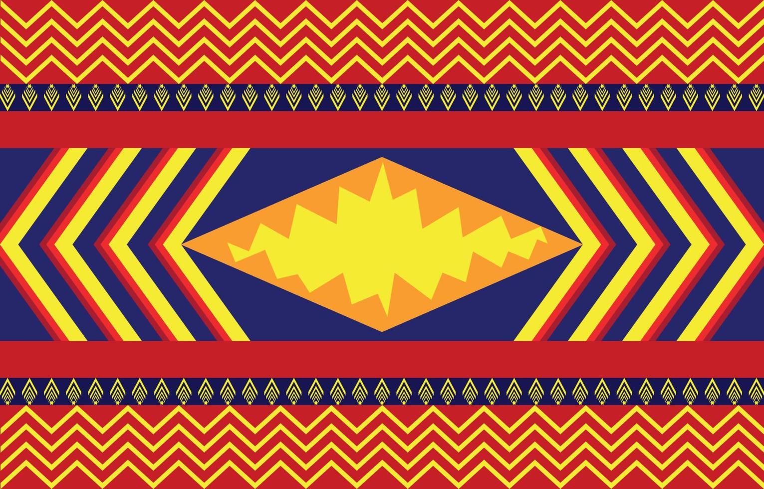 colorido diseño abstracto geométrico étnico africano o americano para fondo o papel tapiz. Ilustración de vector de patrón de tela