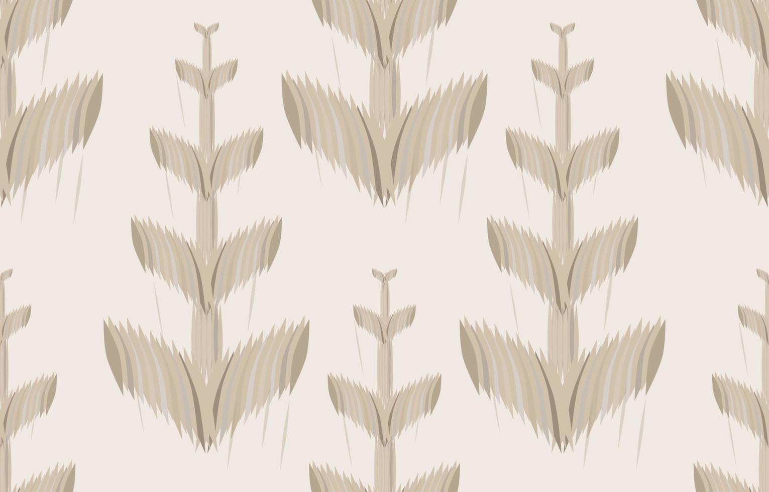 brown flower ikat seamless pattern Geometric ethnic oriental  traditional embroidery style.Design for background,carpet,mat,wallpaper,clothing,wrapping,Batik,fabric,Vector illustration. vector