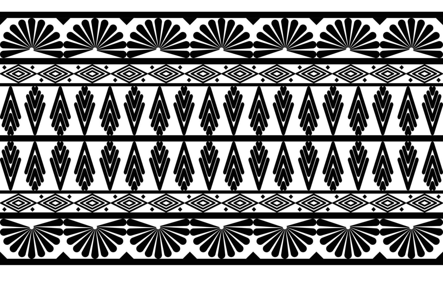 diseño de patrones geométricos étnicos abstractos en blanco y negro para fondo o papel tapiz. Ilustración de vector de patrón de tela