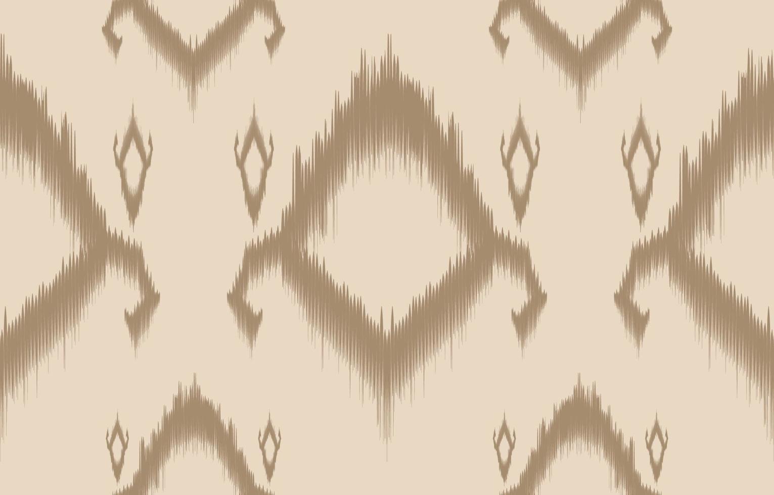 brown ikat seamless pattern Geometric ethnic oriental  traditional embroidery style.Design for background,carpet,mat,wallpaper,clothing,wrapping,Batik,fabric,Vector illustration. vector