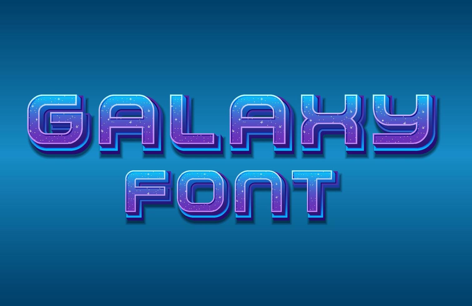 logotipo de fuente galaxy en el fondo del espacio vector