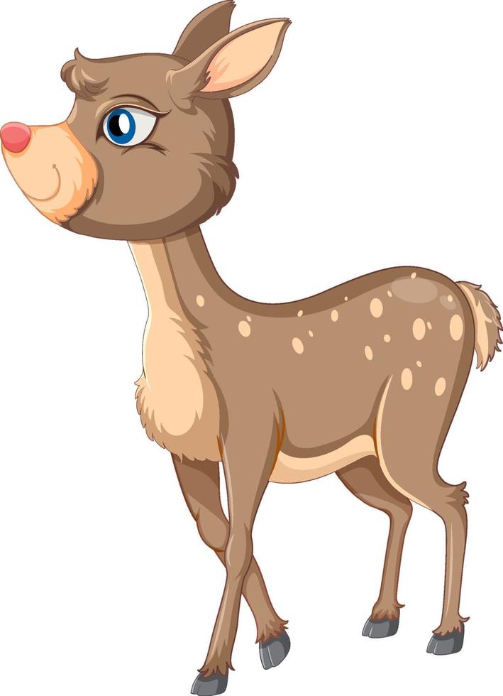 A cute deer on white background vector
