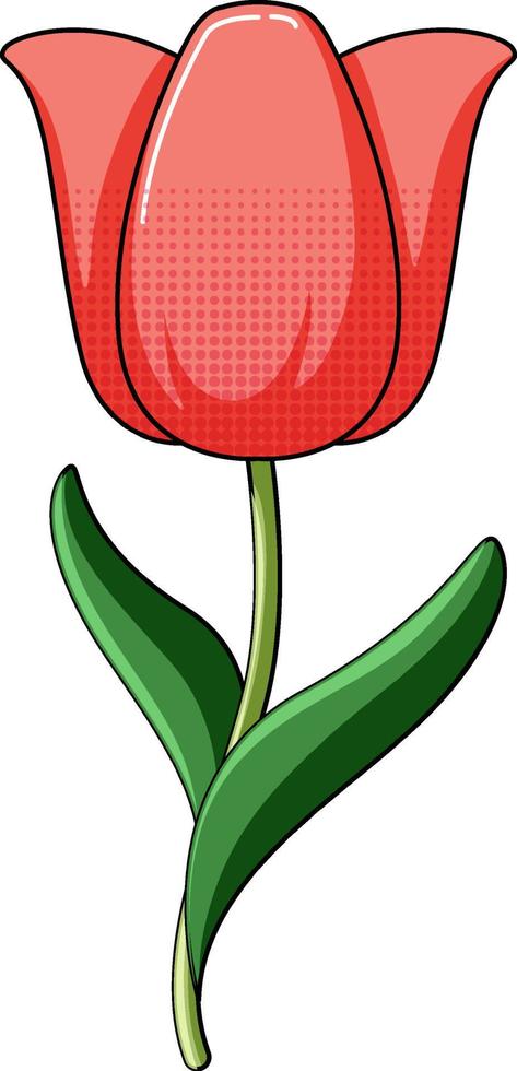 Simple flower on white background vector