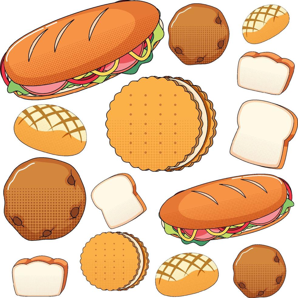 Different kinds of food vector