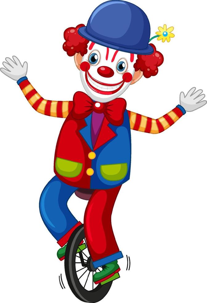 Colourful clown cartoon character vector