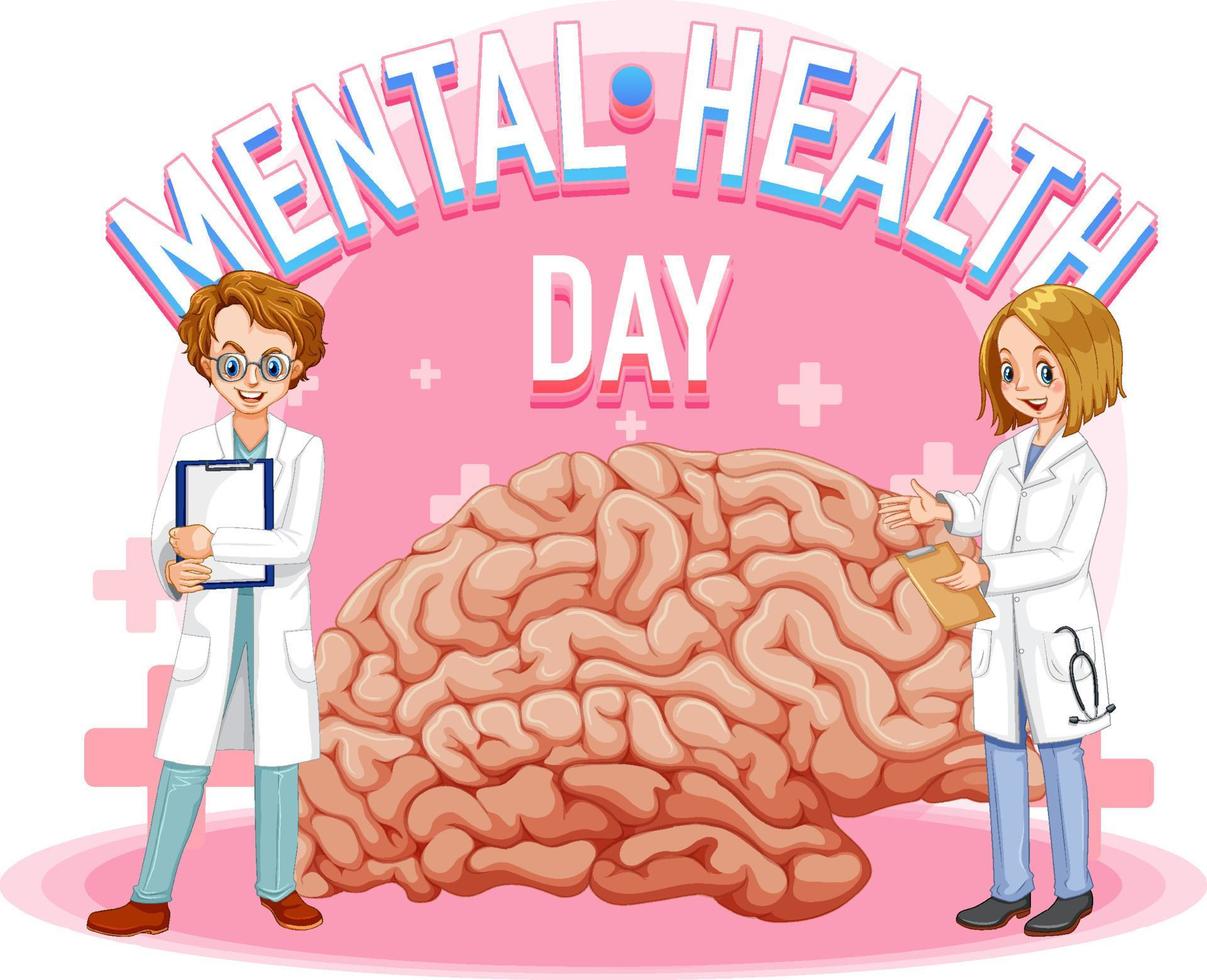 Poster design for mental health day vector