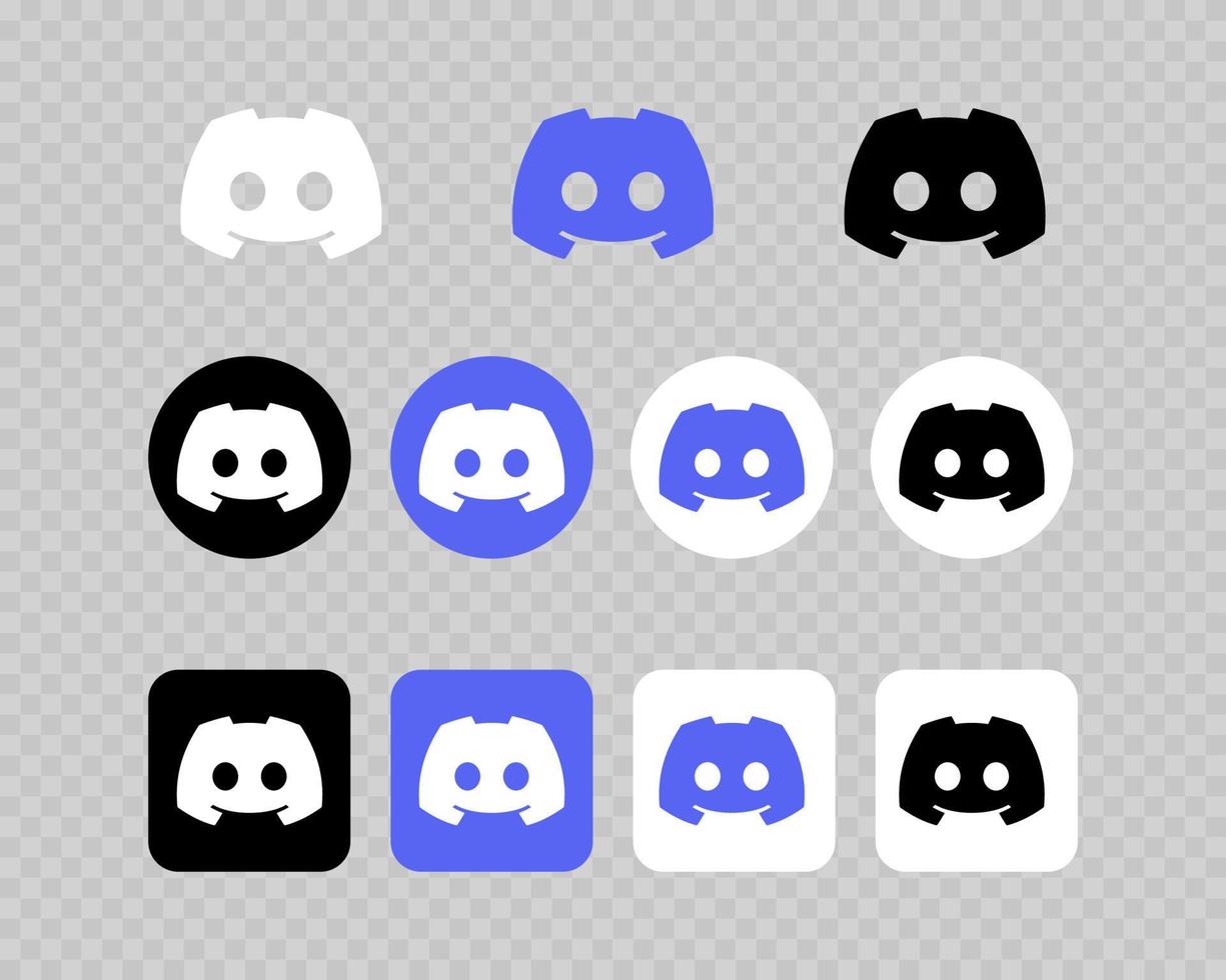 Discord Logo Icons editorial collection vector