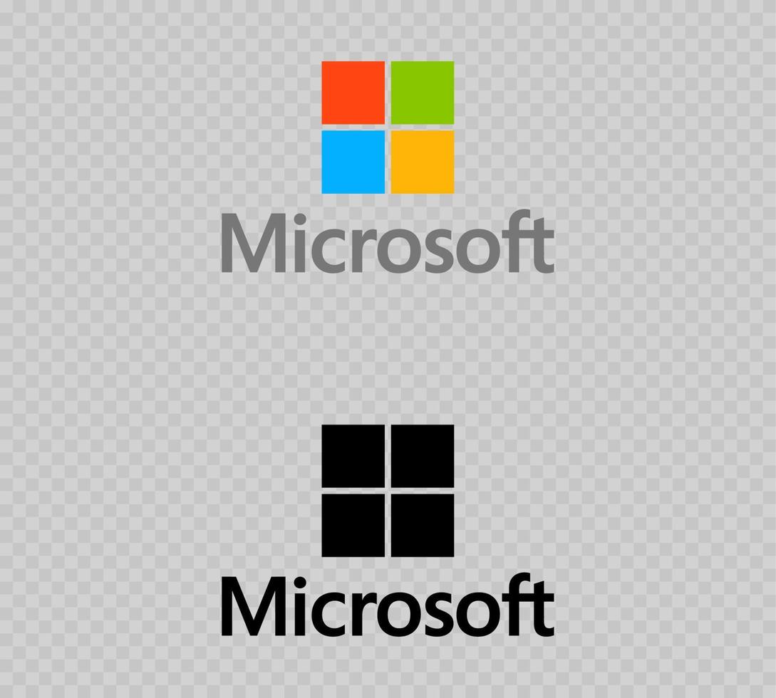 microsoft logo icono editorial vector