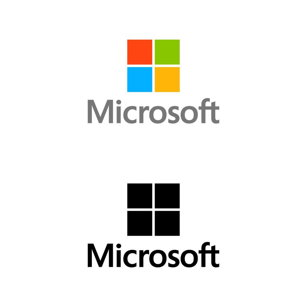 microsoft logo icon editorial vector