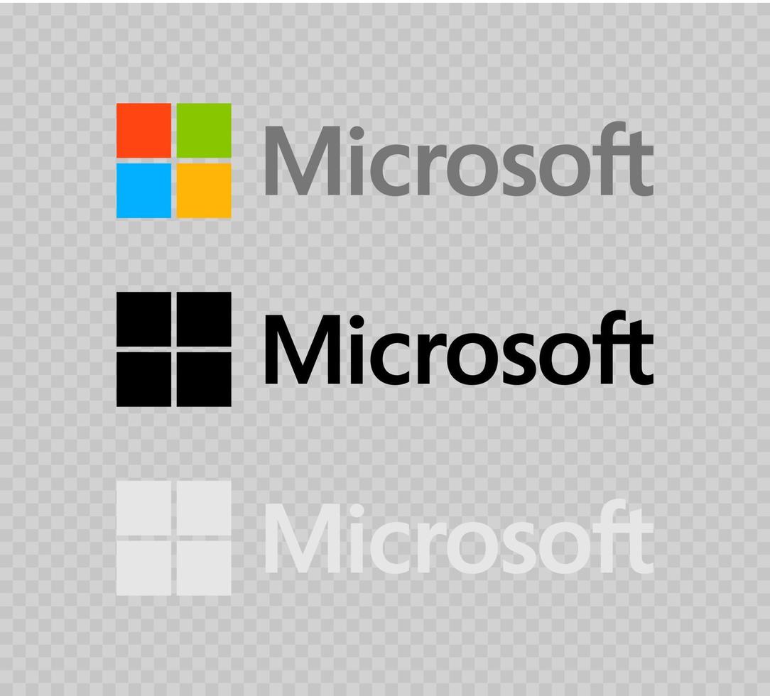 microsoft logo icon editorial vector