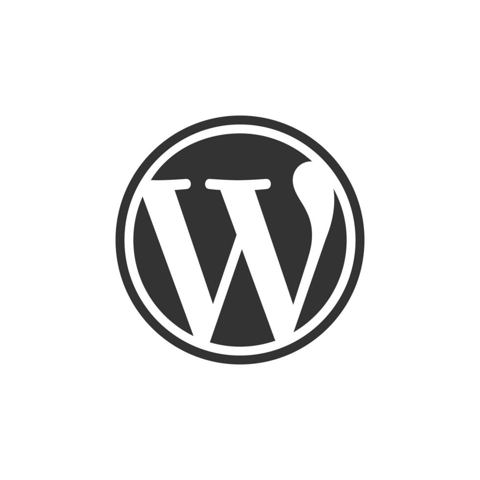 colección editorial del icono del logotipo de wordpress vector