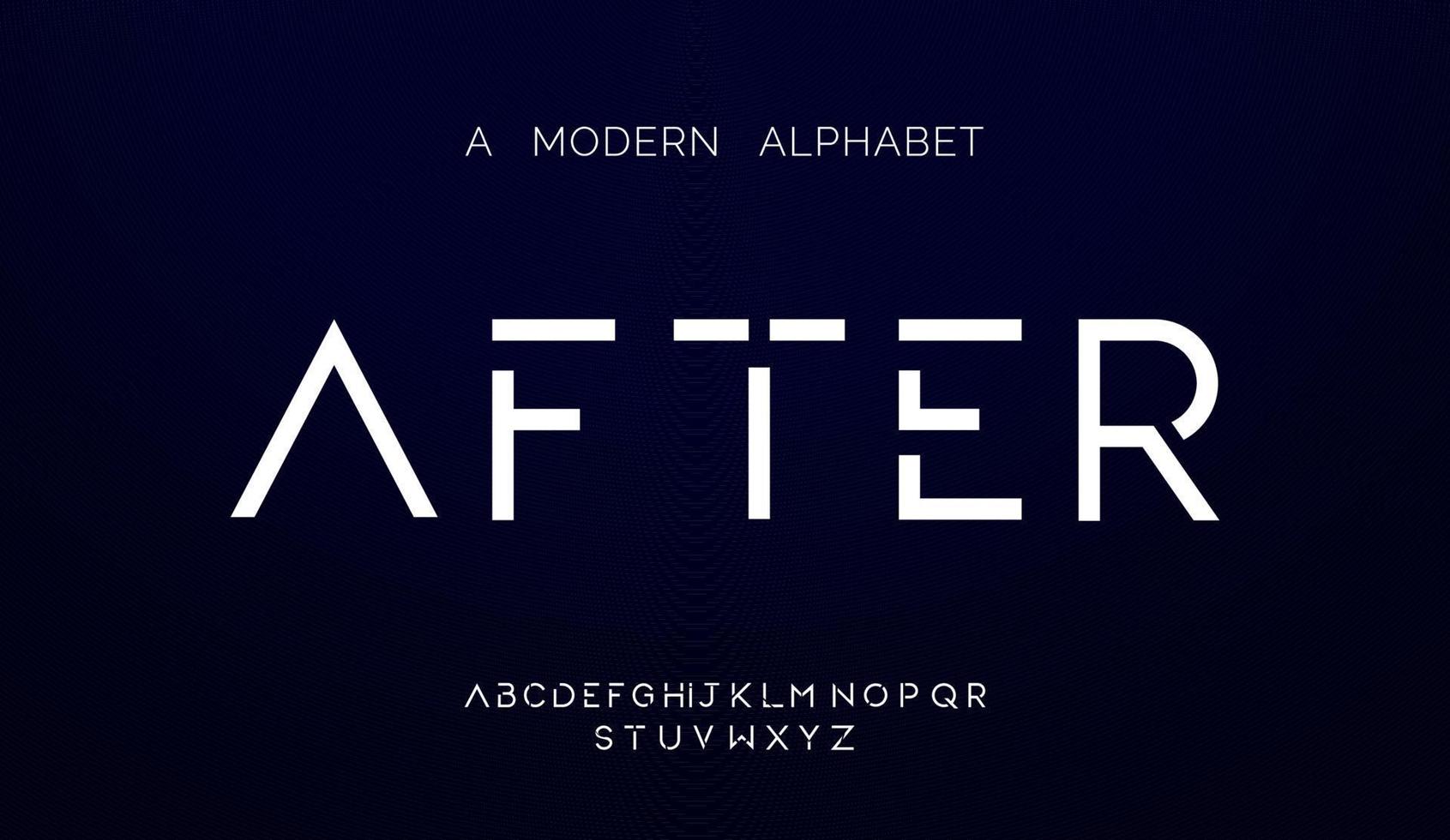 Modern abstract alphabet fonts. typography technology, electronic, movie, digital, music, future, logo creative font vector