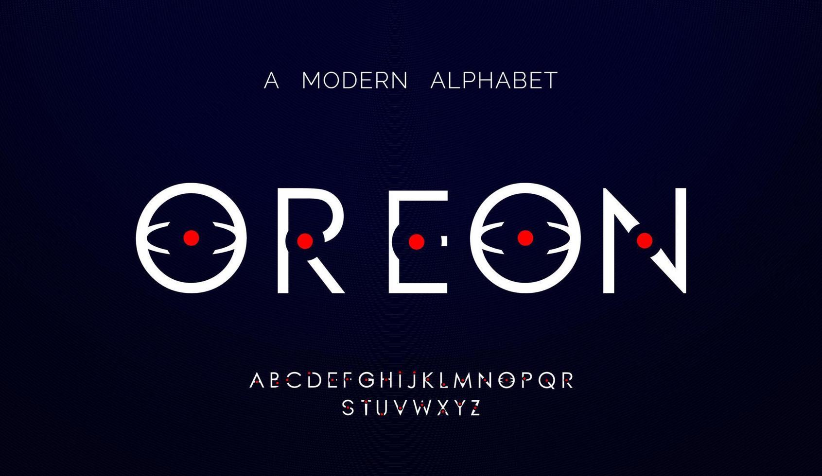 Modern abstract alphabet fonts. typography technology, electronic, movie, digital, music, future, logo creative font vector