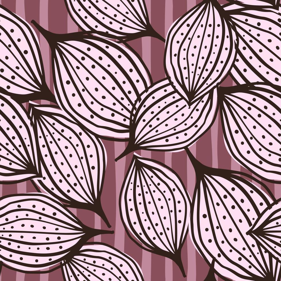 Seamless pattern with abstract leaves. Leaf endless background. Contemporary floral wallpaper. vector