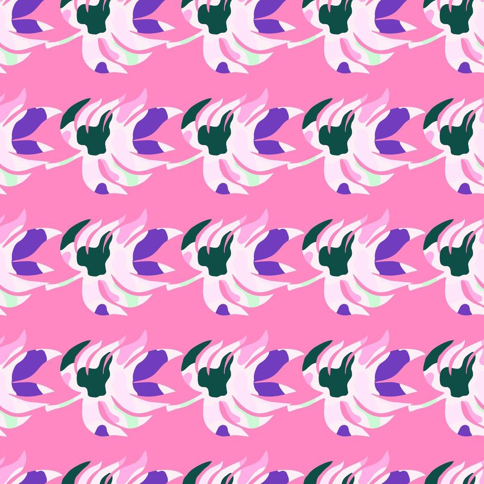 Rainforest palm leaves tropical seamless pattern. Abstract leaf endless wallpaper. vector