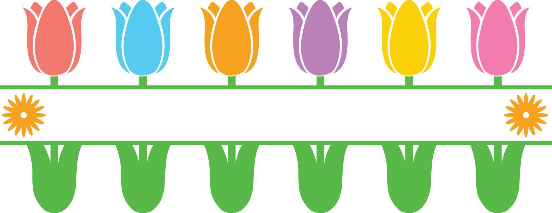 Split Tulip Spring vector