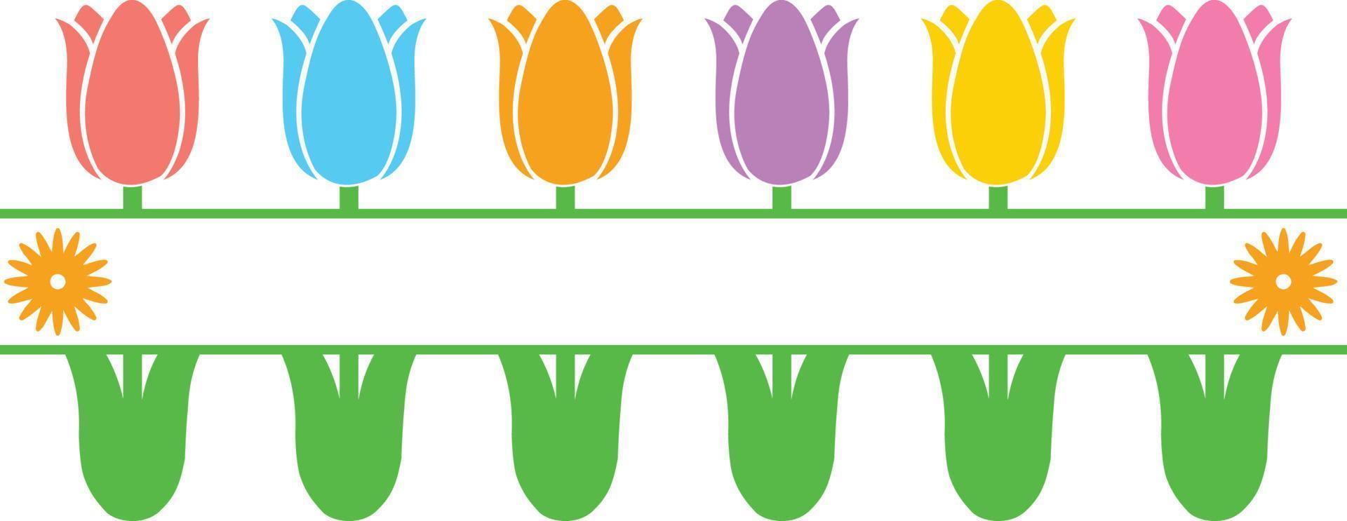 primavera de tulipán partido vector