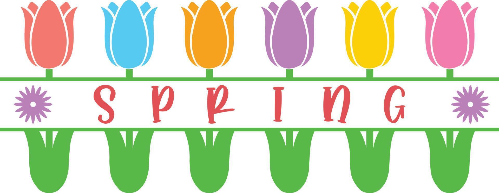 Spring in Tulips vector