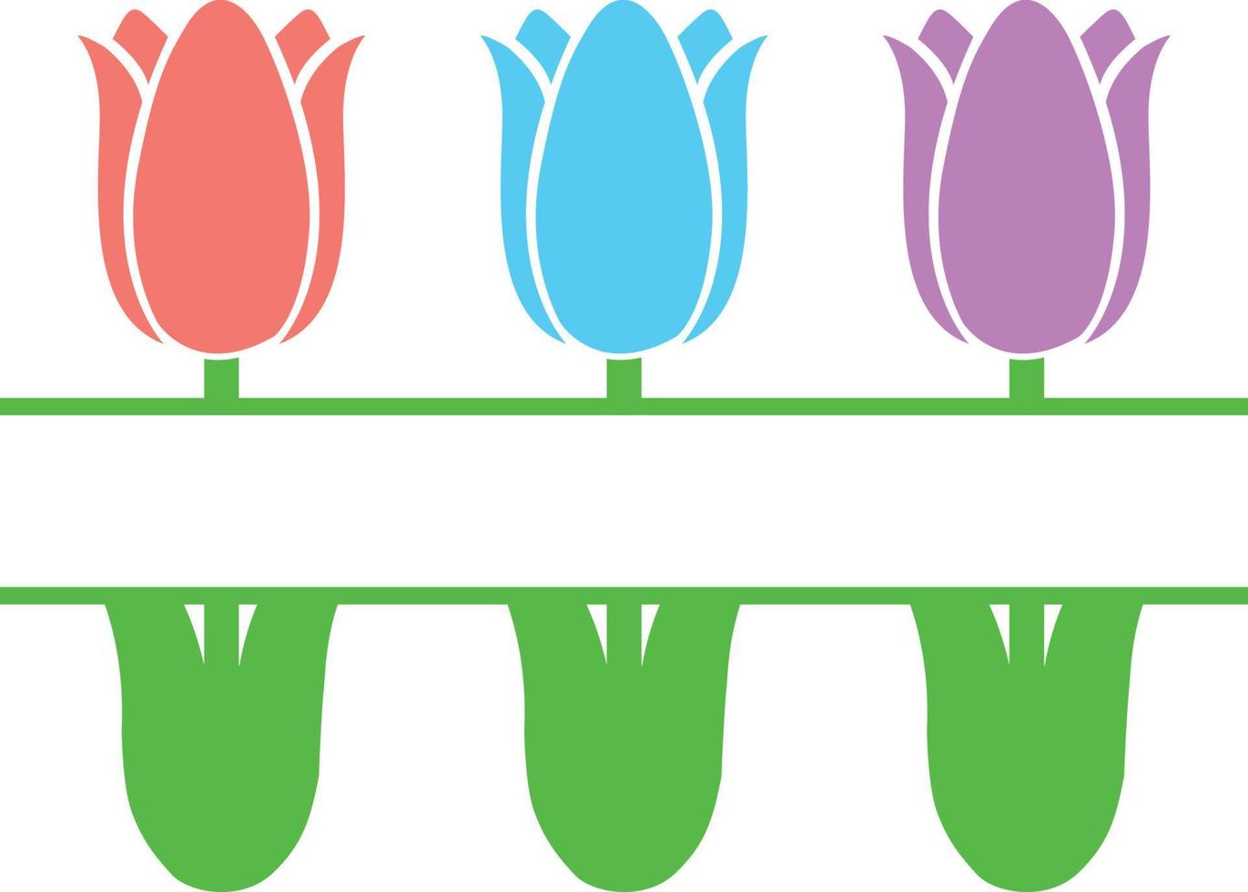 tulipanes nombre dividido vector