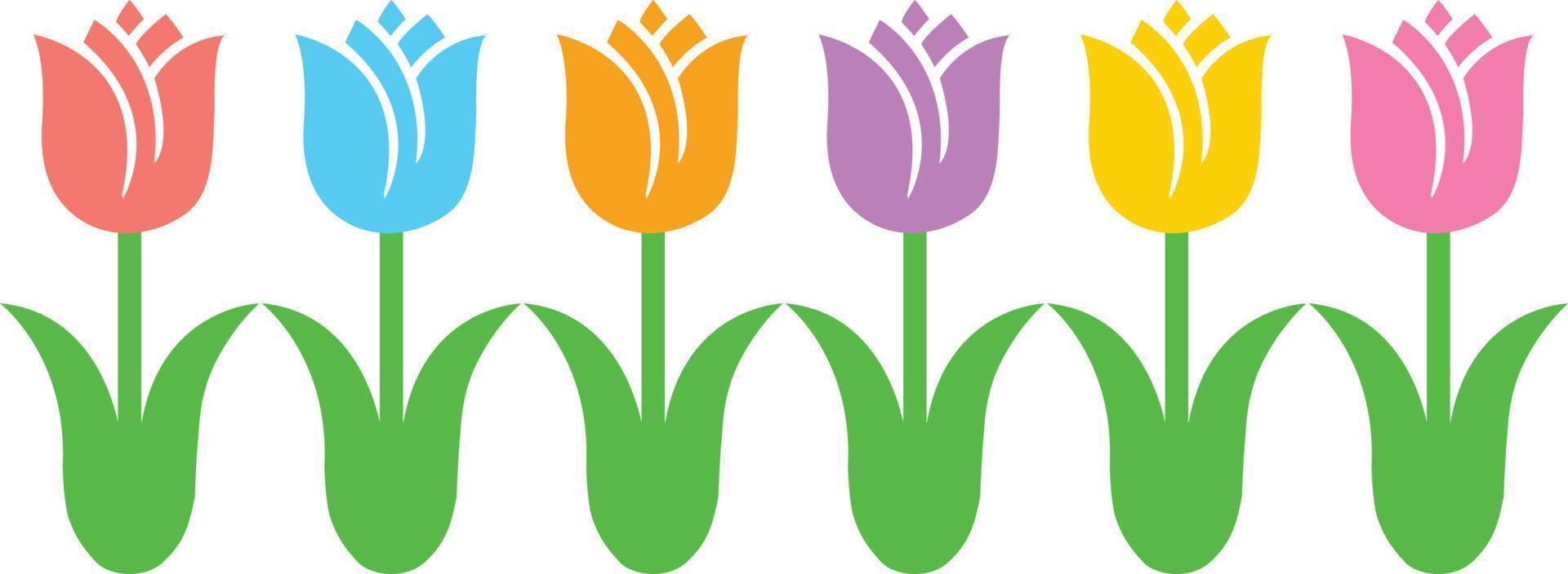 Tulips Flower 2 vector
