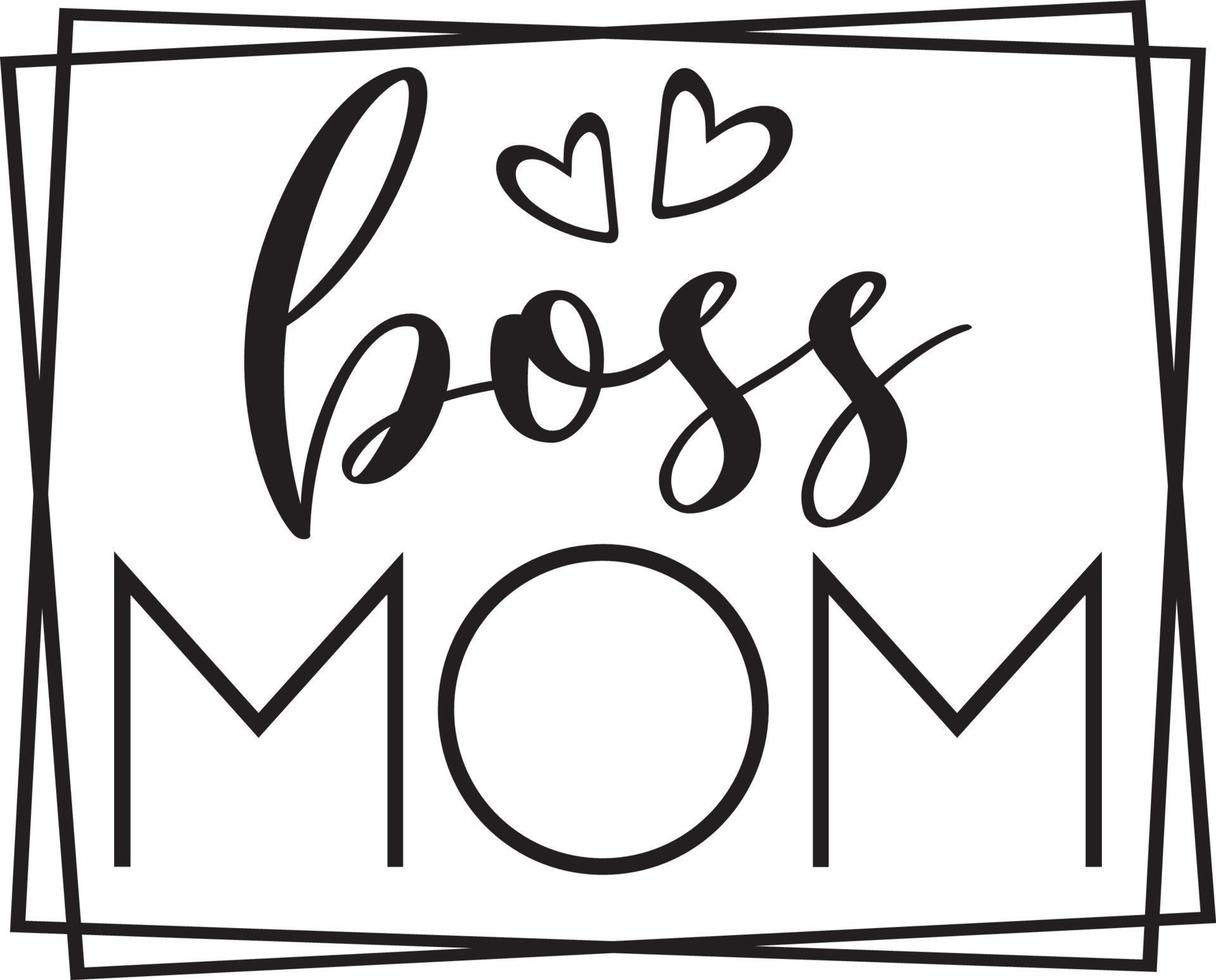 Boss Mom Square vector