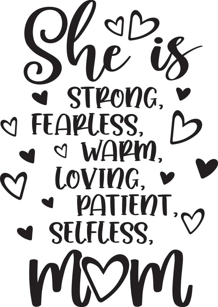 She is Mom vector