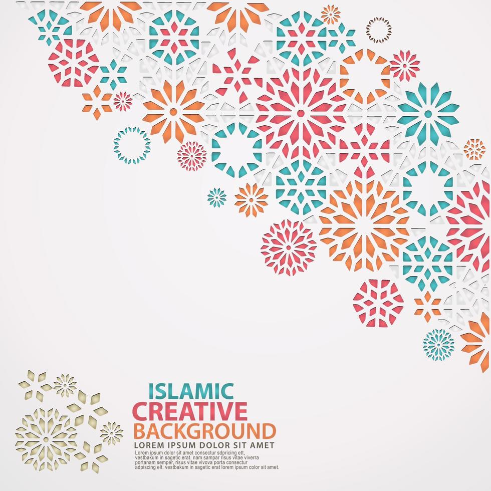 Islamic design greeting card background template vector