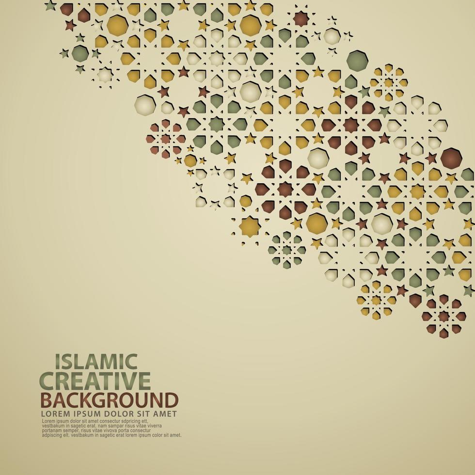 Islamic design greeting card background template vector