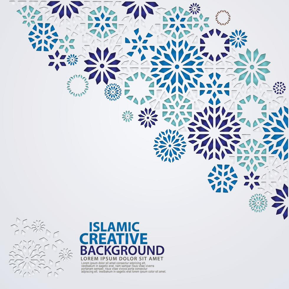 Islamic design greeting card background template vector