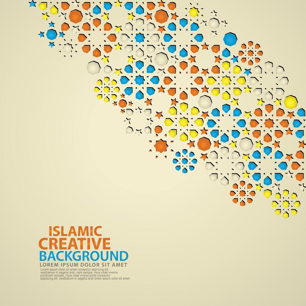 Islamic design greeting card background template vector