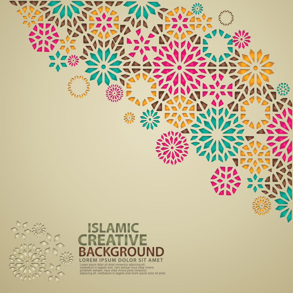 Islamic design greeting card background template 6893421 Vector Art at  Vecteezy