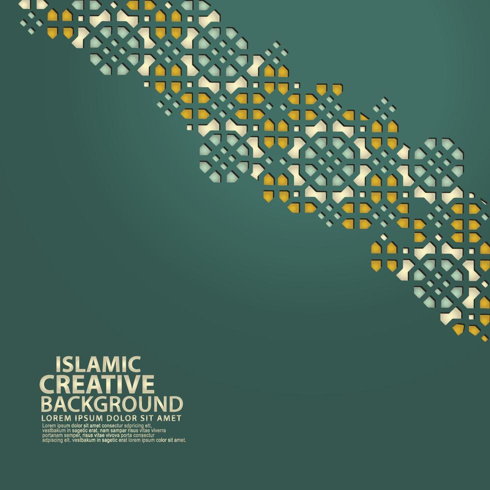 Islamic design greeting card background template vector
