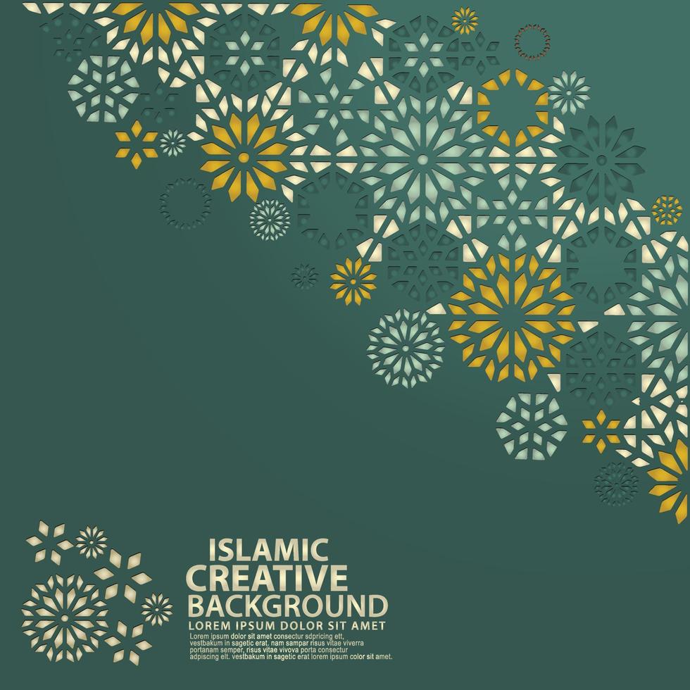 Islamic design greeting card background template vector