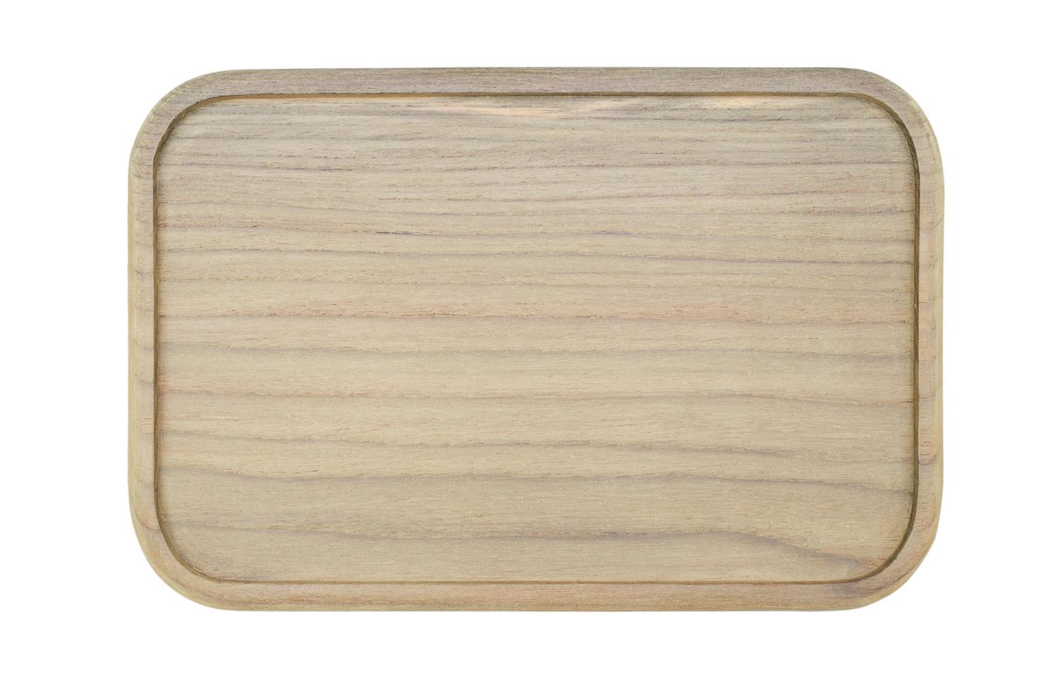 wood plate top view isolated on white background. photo