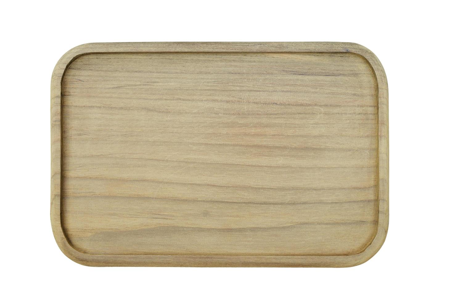 wood plate top view isolated on white background. photo