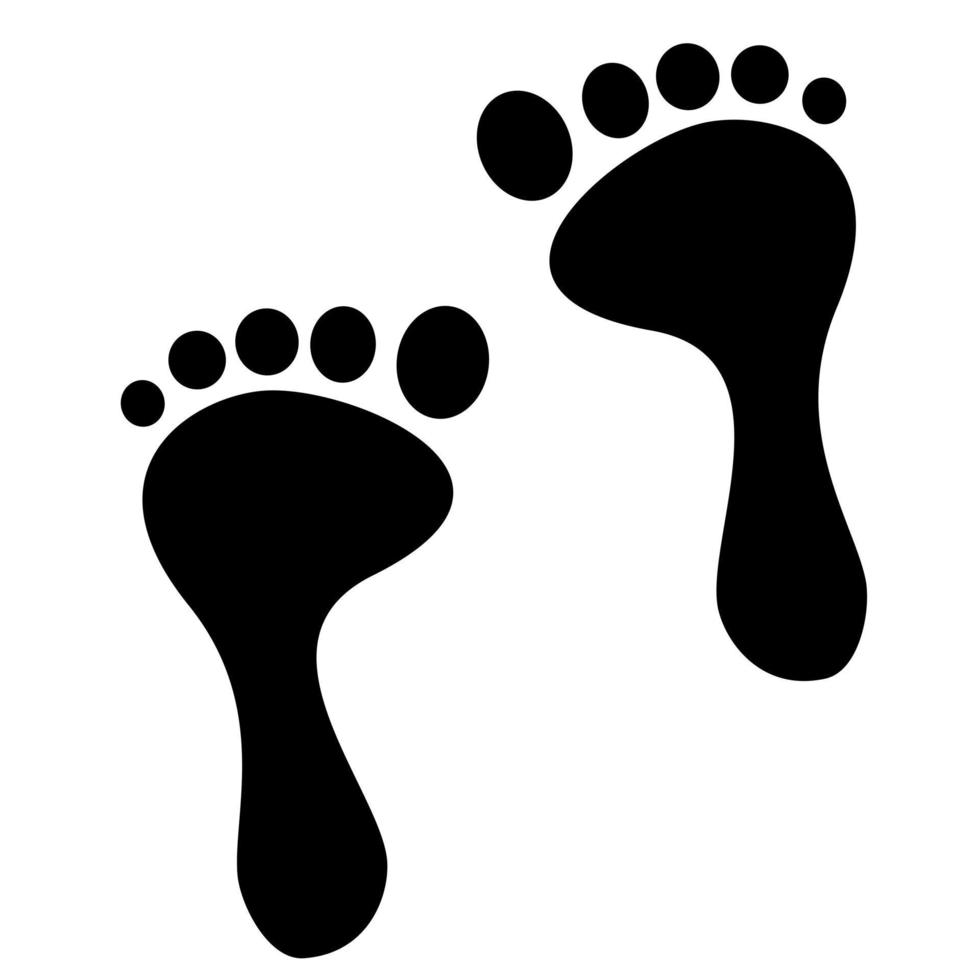 Human footprint cartoon. vector