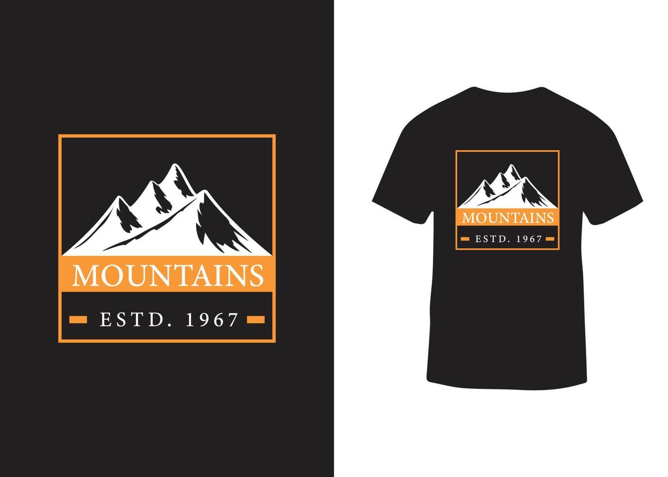 Mountain t shirt design template vector