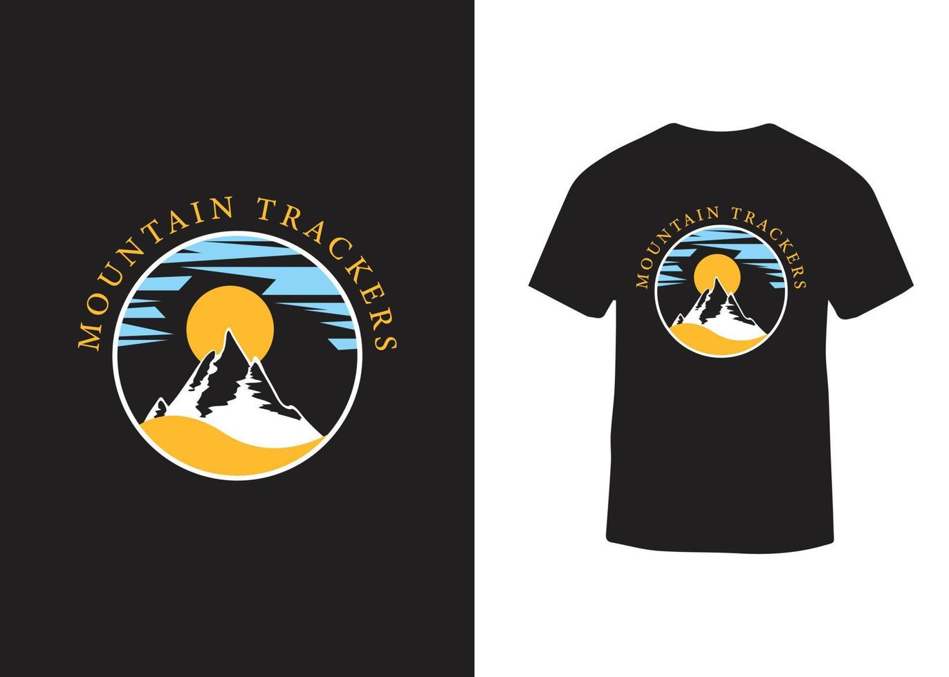 Mountain t shirt design template vector