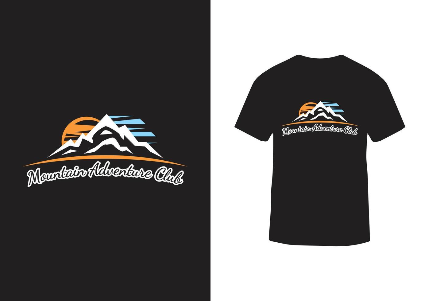 Mountain t shirt design template vector